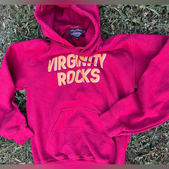 Danny Duncan Virginity Rocks Hoodie Juniors S Maroon & Gold Hooded Sweatshirt - Picture 3 of 9